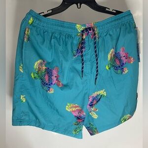 Spicy Tuna Teal turtle Swim Shorts size xl